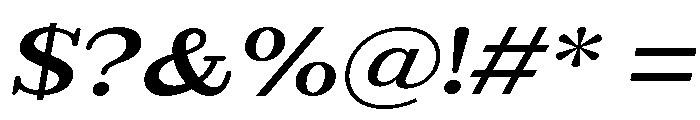 Extinguish Bold SemExp Slant Font OTHER CHARS