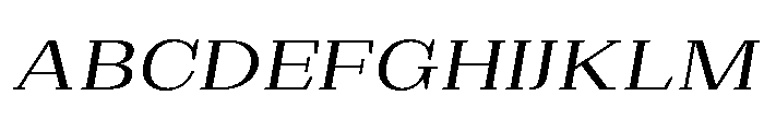 Extinguish Expanded Slanted Font UPPERCASE
