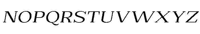 Extinguish Expanded Slanted Font UPPERCASE