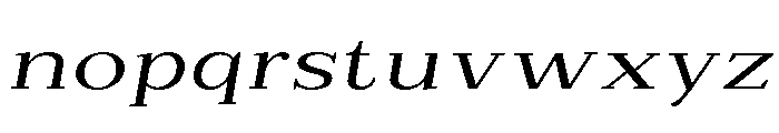 Extinguish Expanded Slanted Font LOWERCASE