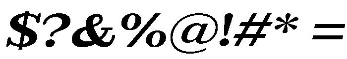Extinguish ExtBd SemExp Slant Font OTHER CHARS