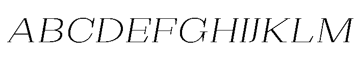 Extinguish ExtLt Exp Slant Font UPPERCASE