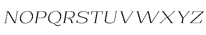 Extinguish ExtLt Exp Slant Font UPPERCASE