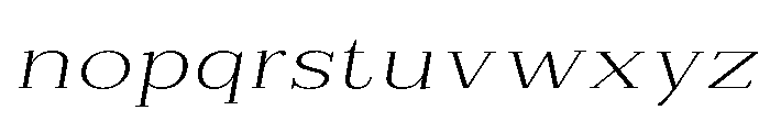 Extinguish ExtLt Exp Slant Font LOWERCASE