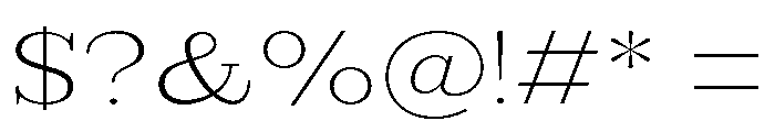Extinguish ExtLt SemExp Font OTHER CHARS