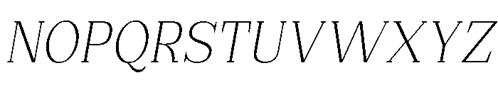 Extinguish ExtLt SemiCond Slant Font UPPERCASE