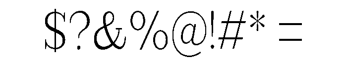 Extinguish Light Condensed Font OTHER CHARS