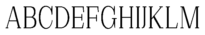 Extinguish Light Condensed Font UPPERCASE