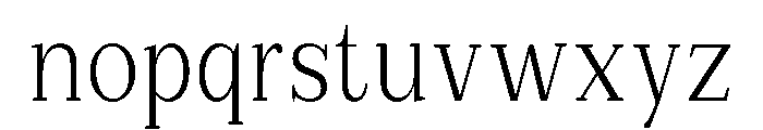 Extinguish Light Condensed Font LOWERCASE