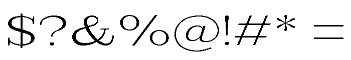 Extinguish Light Expanded Font OTHER CHARS