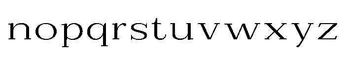 Extinguish Light Expanded Font LOWERCASE
