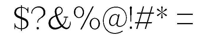 Extinguish Light Semi Condensed Font OTHER CHARS