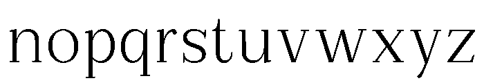 Extinguish Light Semi Condensed Font LOWERCASE