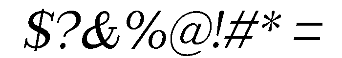 Extinguish Med SemiCond Slant Font OTHER CHARS