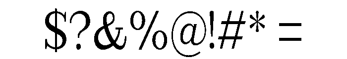 Extinguish Medium Condensed Font OTHER CHARS