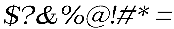 Extinguish Medium Slanted Font OTHER CHARS