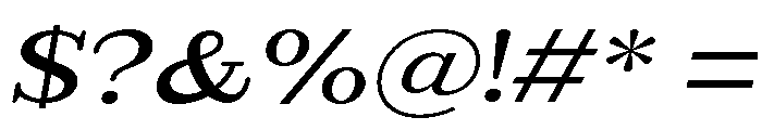 Extinguish SemBd SemExp Slant Font OTHER CHARS