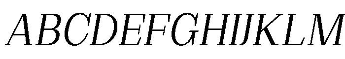 Extinguish SemiCond Slant Font UPPERCASE