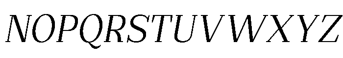 Extinguish SemiCond Slant Font UPPERCASE