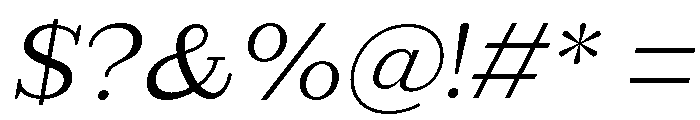 Extinguish Slanted Font OTHER CHARS