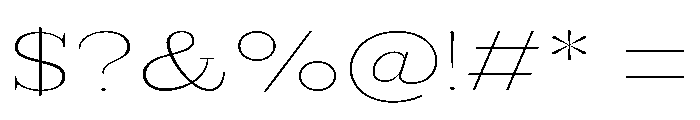 Extinguish Thin Expanded Font OTHER CHARS