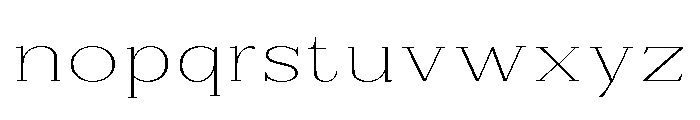 Extinguish Thin Expanded Font LOWERCASE