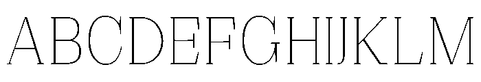 Extinguish Thin Semi Condensed Font UPPERCASE