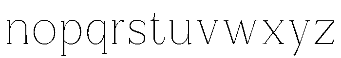 Extinguish Thin Semi Condensed Font LOWERCASE