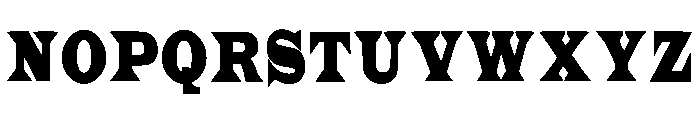 Extreem Texas Regular Font UPPERCASE