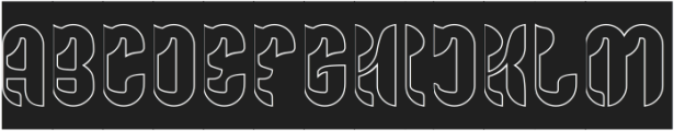 EXTRAVAGANZA-Hollow-Inverse otf (400) Font UPPERCASE