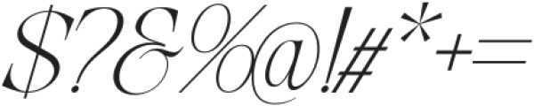 Exactly Thin Italic otf (100) Font OTHER CHARS