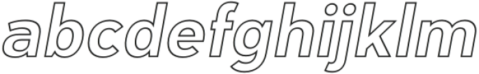 Exalted Bd Outline Italic otf (700) Font LOWERCASE