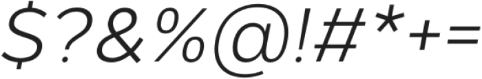 Exalted Light Italic otf (300) Font OTHER CHARS