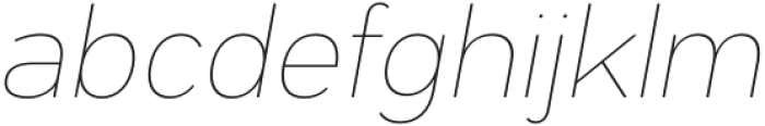 Exalted Thin Italic otf (100) Font LOWERCASE