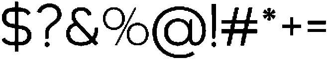 Exatron Light otf (300) Font OTHER CHARS