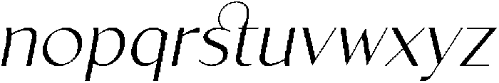Existo Italic otf (400) Font LOWERCASE