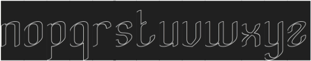 Exquisite-Hollow-Inverse otf (400) Font LOWERCASE