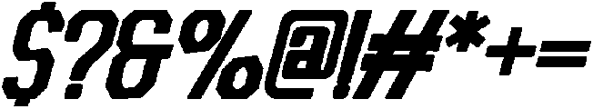 Exquisite Precision Bold Italic otf (700) Font OTHER CHARS