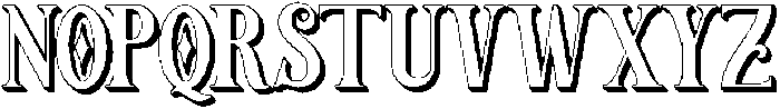 Extrude otf (400) Font LOWERCASE