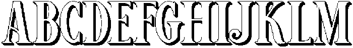 Extrude otf (400) Font UPPERCASE