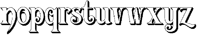 Extrude otf (400) Font LOWERCASE