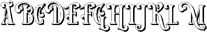 Extrude otf (400) Font UPPERCASE