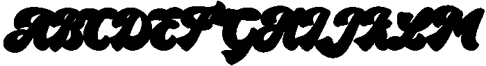 Extrude otf (400) Font UPPERCASE