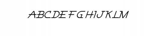 ExriverItalic.otf Font UPPERCASE