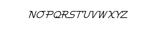 ExriverItalic.otf Font UPPERCASE