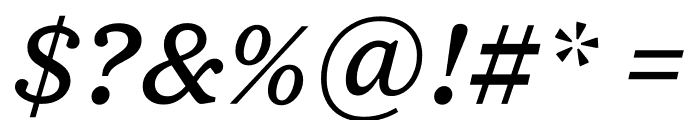 Exchange MicroPlus Medium Italic Font OTHER CHARS