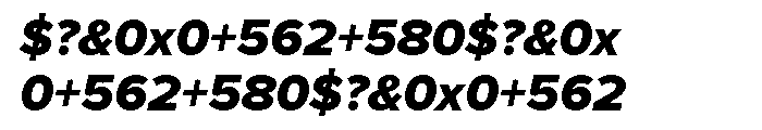 ExtraBold Italic Font OTHER CHARS