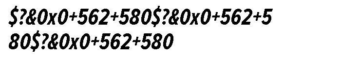ExtraCond Bold Italic Font OTHER CHARS