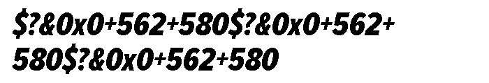 ExtraCond ExtraBold Italic Font OTHER CHARS