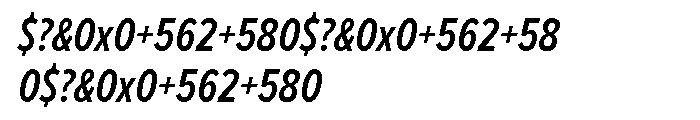 ExtraCond SemiBold Italic Font OTHER CHARS